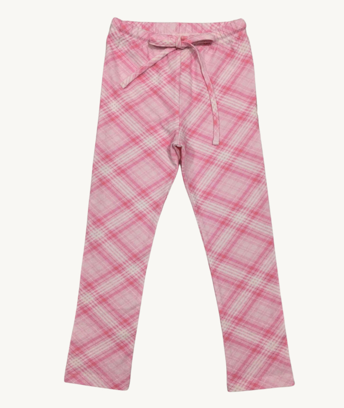Hot Pink Plaid Knit Leggings