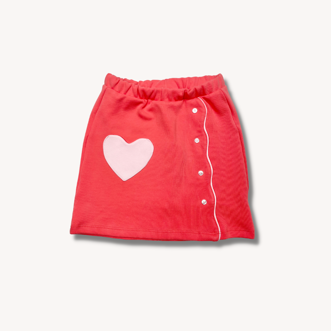Heart Pocket Scallop Skirt